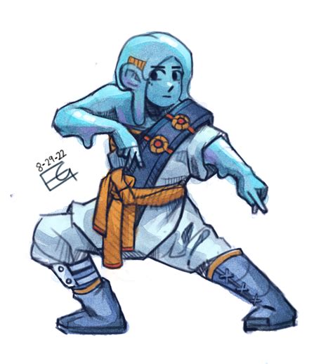 [OC][Art] Little Plasmoid Monk : DnD