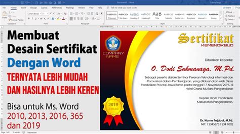 Detail Template Desain Piagam Sertifikat Versi Msword Koleksi Nomer 26