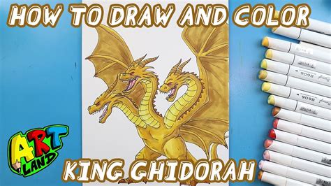 How to Draw and Color King Ghidorah - YouTube