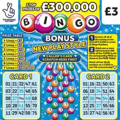 Bingo Bonus (2023) Scratchcard - Lotto Scratchcards