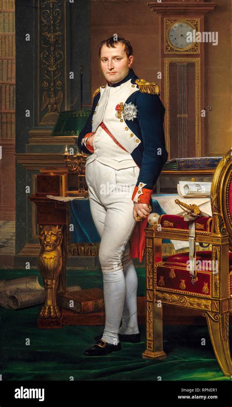 Napoleon Bonaparte portrait painting by Jacques-Louis David, 1812 Stock Photo - Alamy