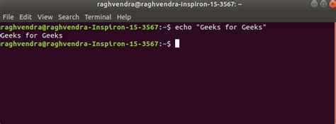 echo command in Linux with Examples - GeeksforGeeks