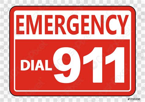 Emergency Call 911 Sign on transparent background,vector illustration - stock vector 1155330 ...