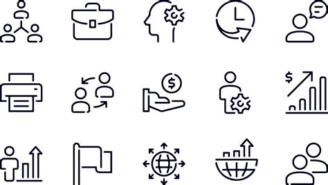 Business line icons vector design 6125363 Vector Art at Vecteezy