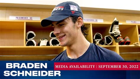 New York Rangers: Braden Schneider Pregame Media Availability | Sept. 30, 2022 - YouTube