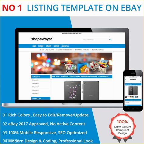 Free Ebay Templates HTML Download Of Ebay Listing Template HTML Professional Mobile Responsive ...