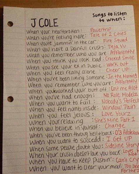 J Cole song to listen to | Love songs playlist, Rap music playlist, Rap playlist