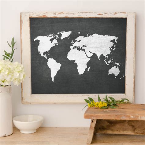 World Map Stencil - Large World Map stencils - World Stencil