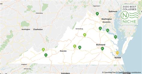 Colleges In Virginia Map - Map Of New Hampshire