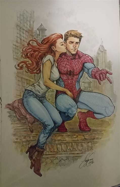 Peter Parker and MJ - Siya Oum Comic Art | Comic art, Spiderman art ...