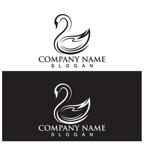 swan logo vector template 12439780 Vector Art at Vecteezy