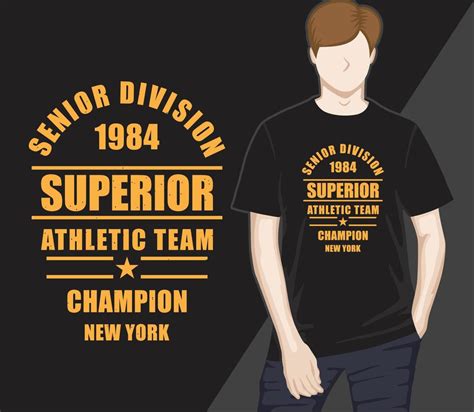 Superior athletic team typography t-shirt design 5558439 Vector Art at ...