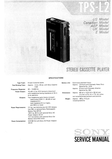 SONY TPS-L2 Service Manual - PDF File Download