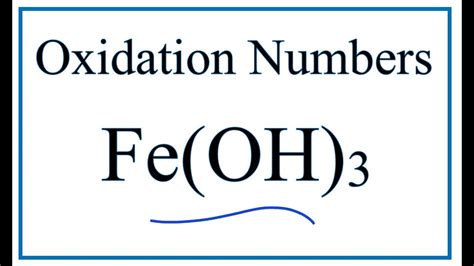 How to find the Oxidation Number for Fe in Fe(OH)3 - YouTube