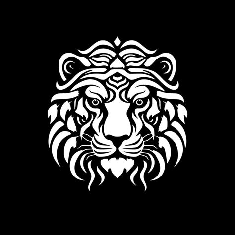 Tiger - Black and White Isolated Icon - Vector illustration 27171362 Vector Art at Vecteezy