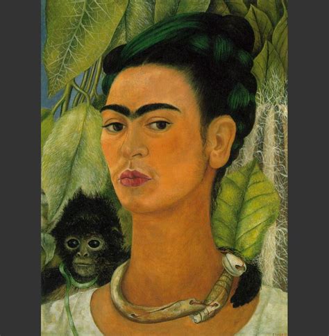 Frida Kahlo daKahlo-Self-Portrait with Monkey 1938 painting | framed ...