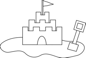 Sand Castle Outline Clip Art at Clker.com - vector clip art online, royalty free & public domain