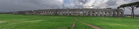 Ruins Of Roman Aqueduct Aqua Claudia In Parco Degli Acquedotti Park ...