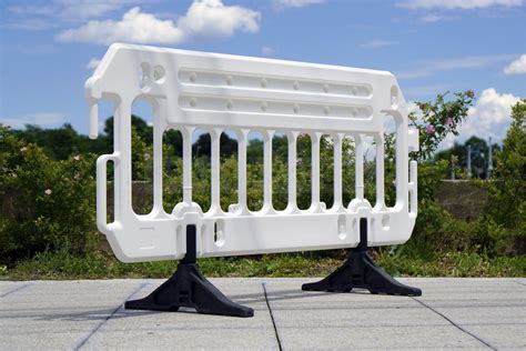 Plastic Construction Barrier, White, Yellow or Orange