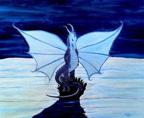 Ice Dragon Painting by Lori Anne Shields | Saatchi Art