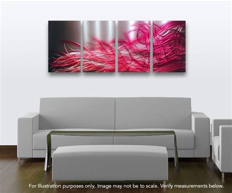 Resonance Red- Metal Wall Art Abstract Contemporary Modern Decor ...