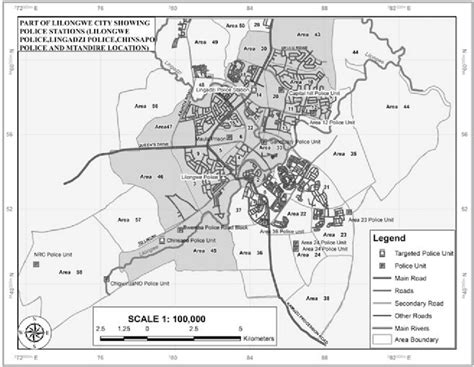 Map showing some of Lilongwe City's police stations | Download Scientific Diagram