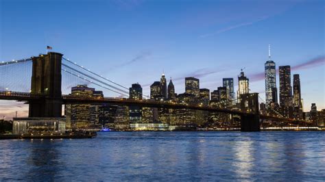 (4K+) Brooklyn Bridge and Manhattan Day To Night Sunset - Emeric's Timelapse