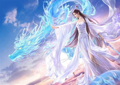 Fantasy Women HD, Chinese Dragon, HD Wallpaper | Rare Gallery