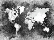 World Map Black And White Digital Art by Justyna Jaszke JBJart - Pixels