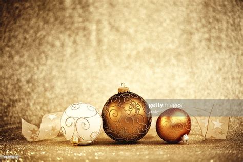 Glitter Christmas Baubles High-Res Stock Photo - Getty Images