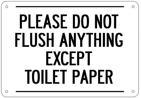 Do Not Flush Signs Printable Downloads Are Subject To This Site’s Term ...