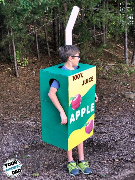 DIY apple juice box costume 2