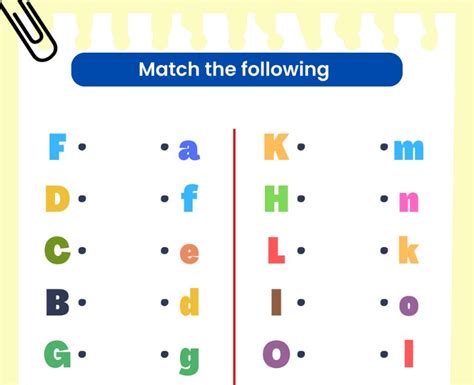 Alphabet Matching Worksheets for Nursery Class