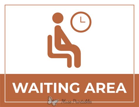 Printable Waiting Area Sign