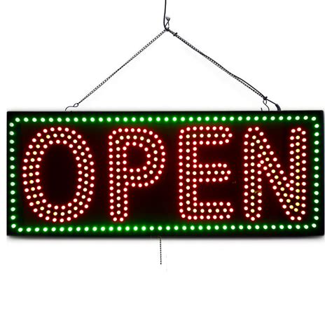 “OPEN ” Large LED Small Business Window Sign (Green-Red-Yellow) – Led ...