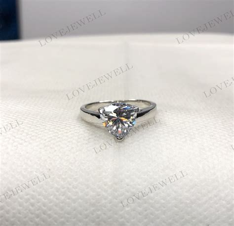 Trillion Cut Diamond Ring, Lab Diamond Ring, Solitaire Wedding Ring, 925 Silver Ring, Triangle ...