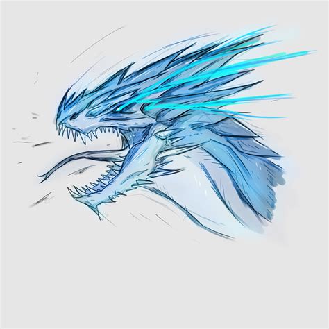 ArtStation - Blue Dragon sketch