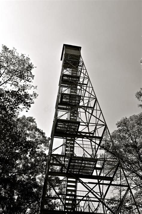 Fire Tower Reaches into the Sky Stock Photo - Image of origin, observation: 99290352