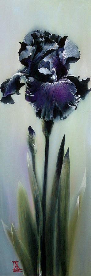 The Night. Black Iris Painting by Alina Oseeva - Pixels