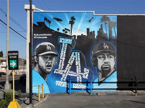 LA Dodgers Wall Mural Advertisement in Los Angeles - OOH Media ...