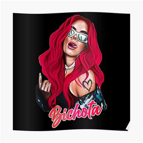 "Karol G with red Hair Illustration with Bichota" Poster for Sale by UTOPIAXD | Redbubble