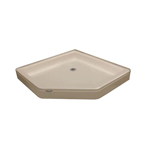 Jacuzzi PRIMO Almond Acrylic Shower Base 42-in W x 42-in L with Center Drain at Lowes.com