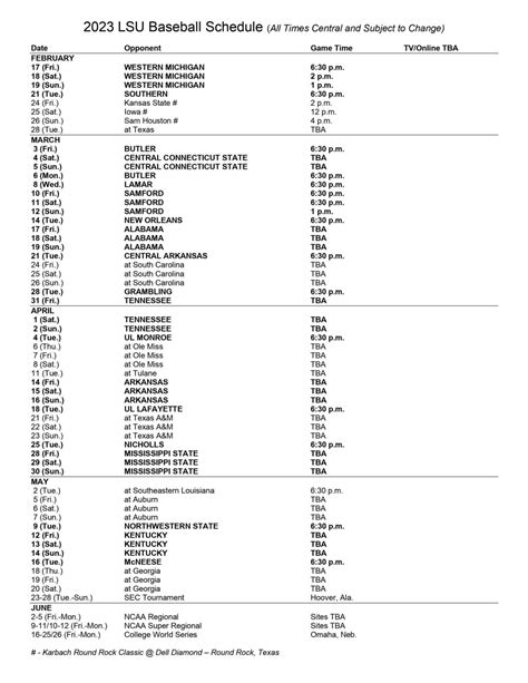 LSU releases 2023 baseball schedule – Crescent City Sports