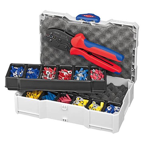 Knipex® 979021 - SAE 22 to 10 AWG Cable Connectors Crimping Kit - TOOLSiD.com