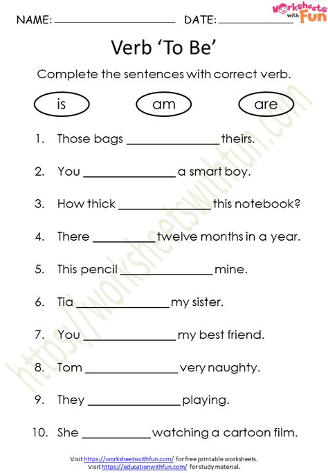 Course: English - Class 1, Topic: Use of Am, Is, Are