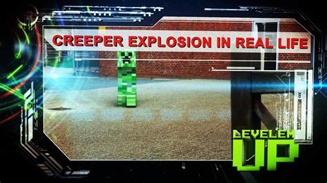 Minecraft: Real Life Creeper Explosion - YouTube