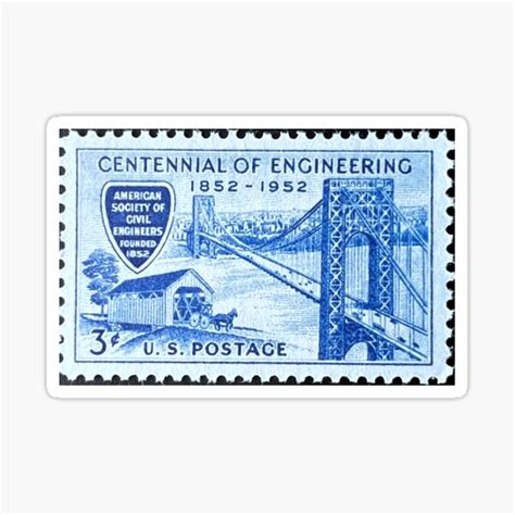 "Engineering Vintage Postage Stamp" Sticker for Sale by Factory57 ...