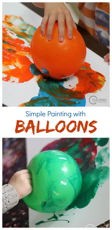 Preschool Art with Balloons - Try this on your easel for additional ...