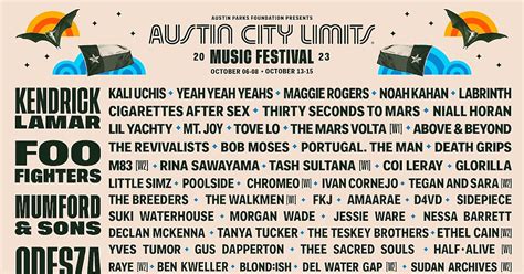 Austin City Limits 2023: Foo Fighters, Kendrick Lamar, the 1975