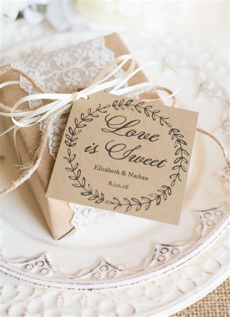 Printable Wedding Favor Tags - DOWNLOAD Instantly - EDITABLE Text - Love Is Sweet, 3 X 3, PDF ...